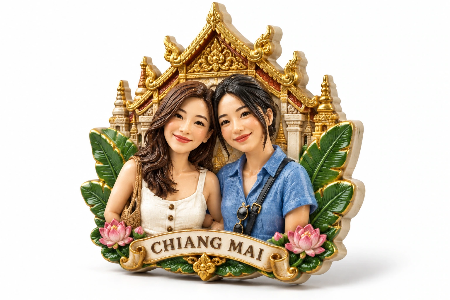 Raised magnet concept inspired by a Chiang Mai travel photograph